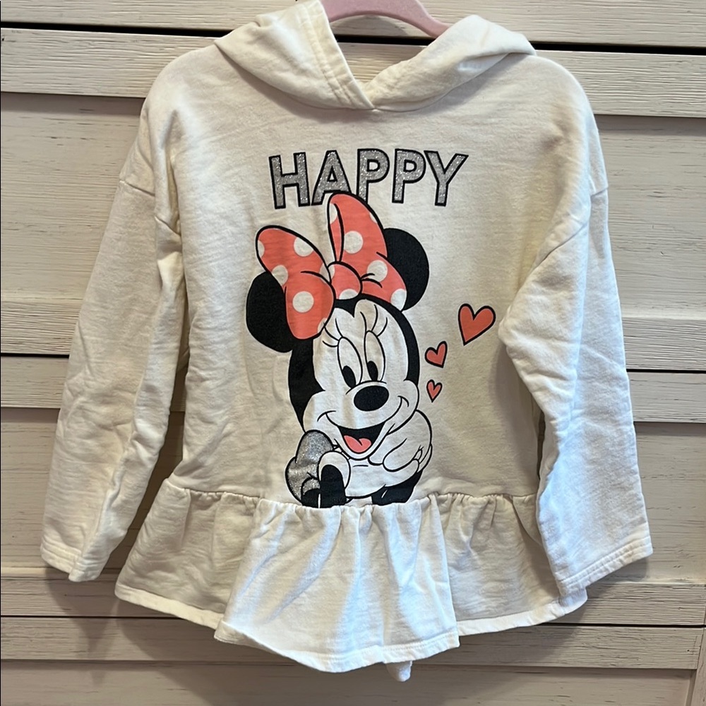 Disney Toddler Girl Cream Minnie Mouse Hoodie